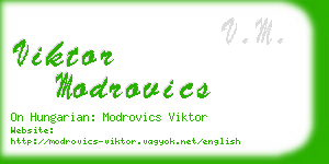 viktor modrovics business card